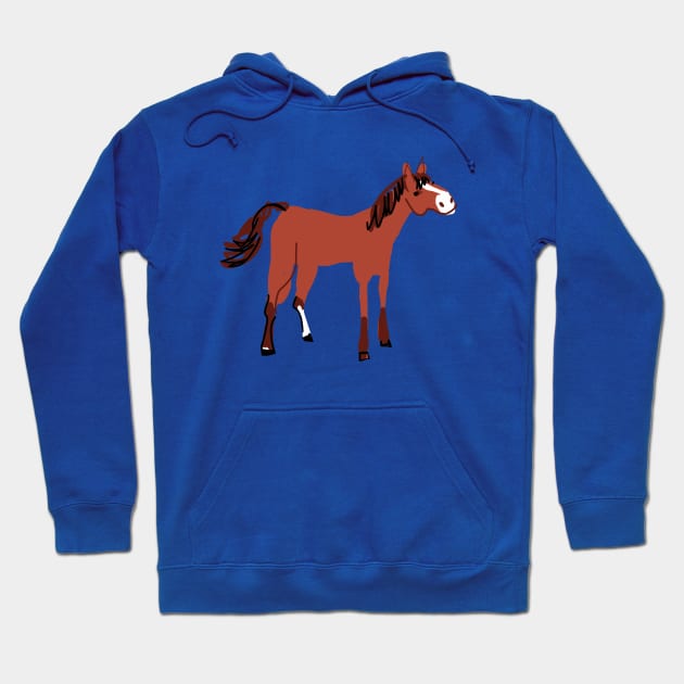 Sorrel white blaze horse #1 Hoodie by belettelepink